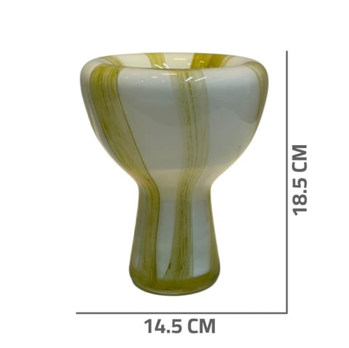 فازة زجاج لون رخامي