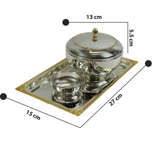 طقم تمرية ستانلس ستيل 13 سم