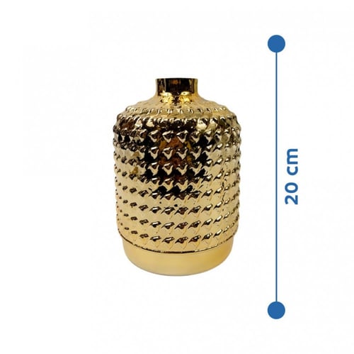 فازة سيراميك لون ذهبي