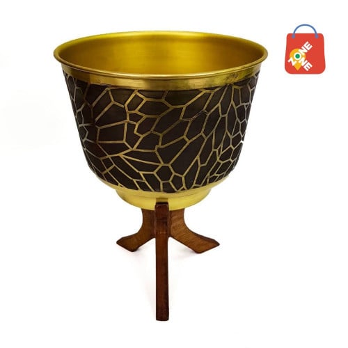 مركن ستانلس ستيل هندي لون ذهبي