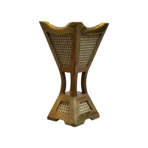 مبخرة خشب طبيعي ضخمة راتان