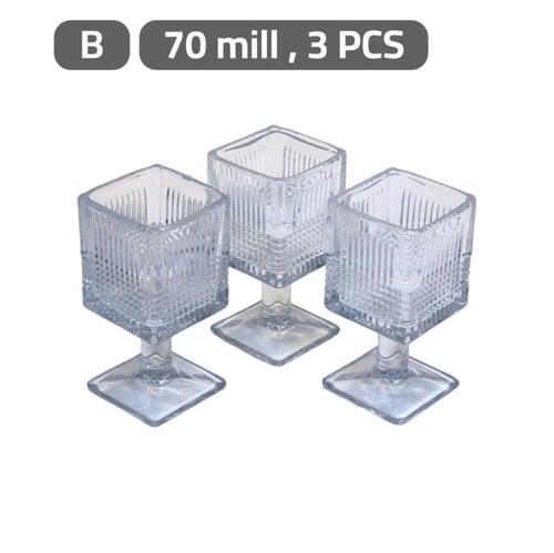 اطقم كاسات كريستال بالقاعدة