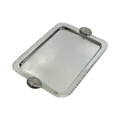 طوفرية ستانلس ستيل مستطيل بمقابض خطوط سوداء