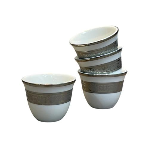 طقم فناجيل ابيض 12 قطعة