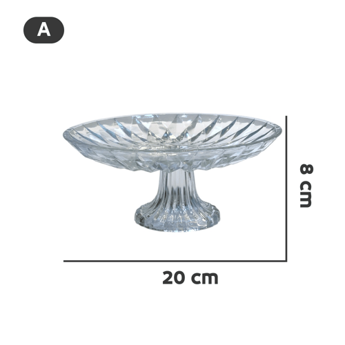 صحن تقديم قزاز دائري بقاعدة