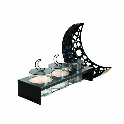 ستاند مكسرات ثلاثي اسود