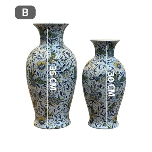 فازة سيراميك أبيض ملون