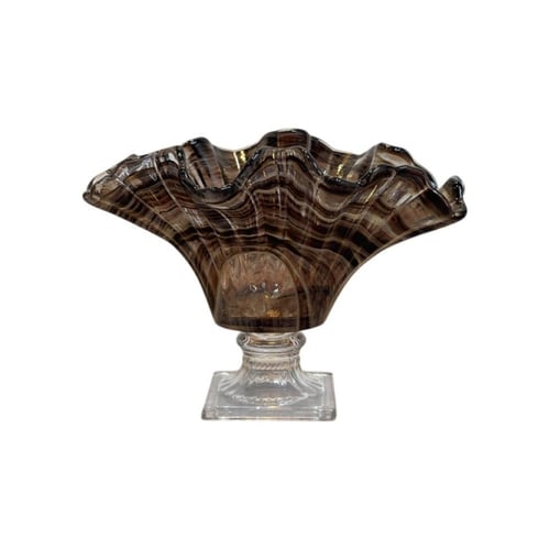 فازة زجاج بني