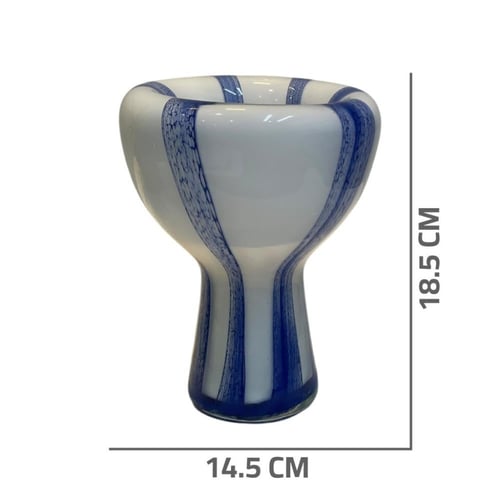 فازة زجاج لون رخامي