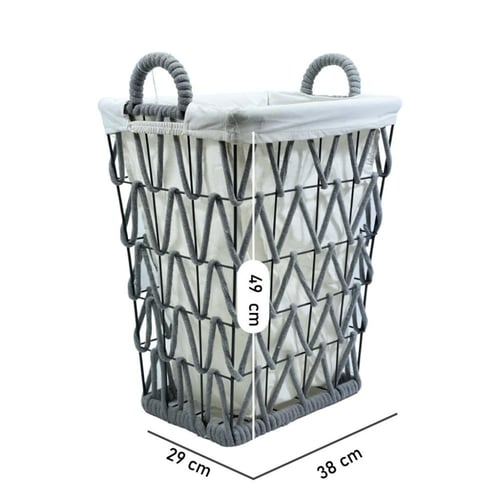 سلة غسيل حديد ملبس قماش