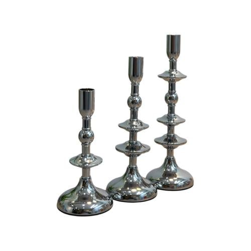 شمعدان مودرن فضي