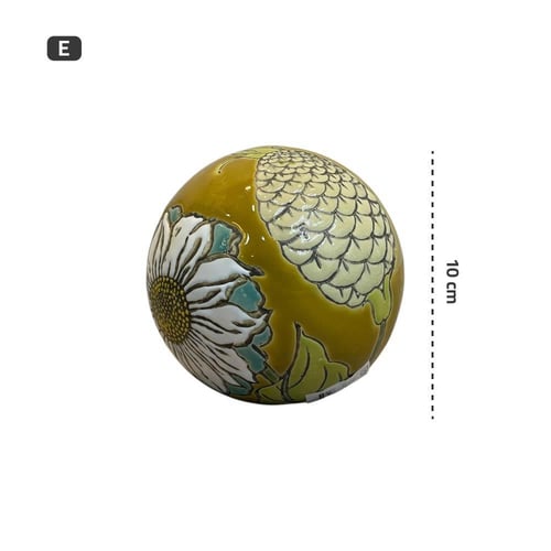 كرة سيراميك ديكور رسوم يدوية