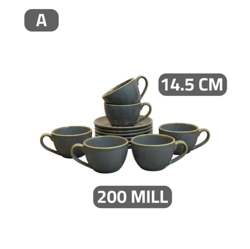 طقم أكواب سيراميك 6 أشخاص