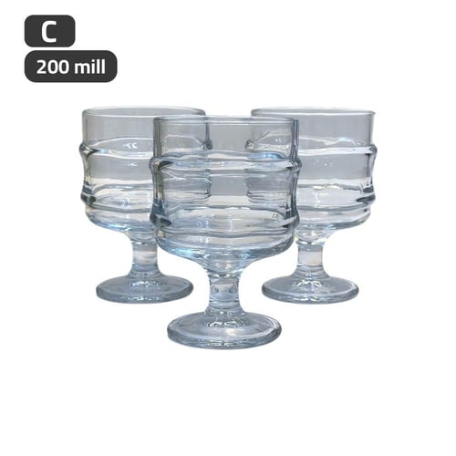 كاسات ايس كريم بقاعدة زجاج