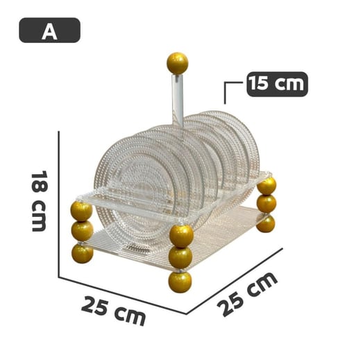 ستاند اكريلك مع صحون زجاج