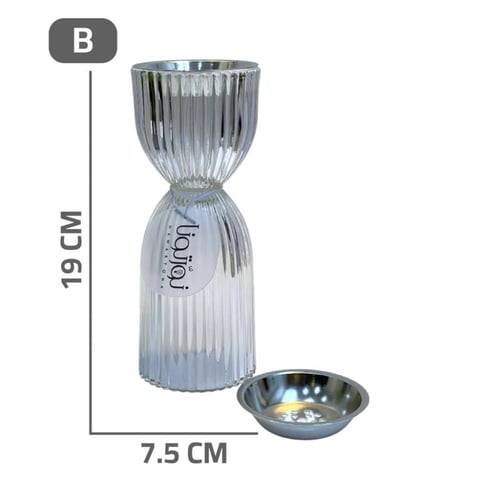 مبخر زجاج مع رسالة ترحيبية