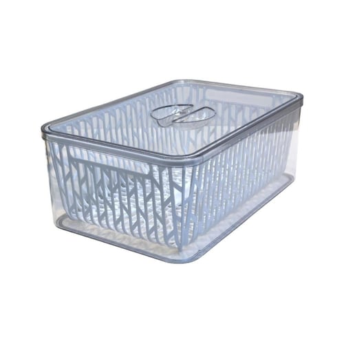 علب بلاستيك شفاف بغطاء مستطيلة مع مصفاة