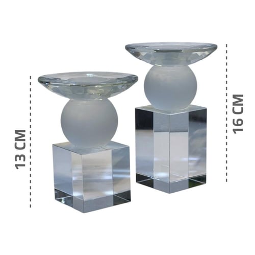 ستاند دائري كريستال قطعتين