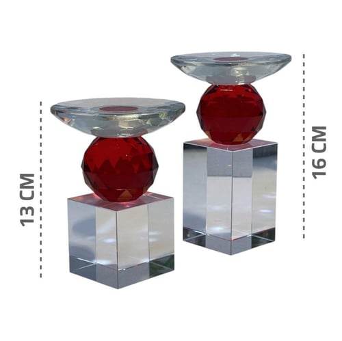 ستاند دائري كريستال قطعتين