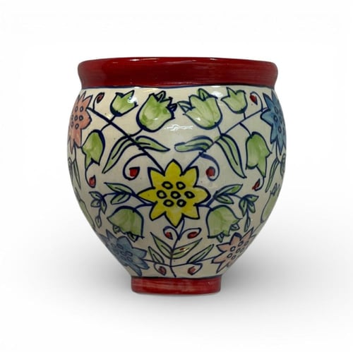 فازة أزهار ملونة