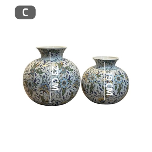 فازة سيراميك أبيض ملون