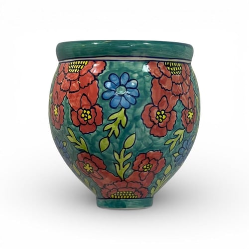 فازة خزف أخضر