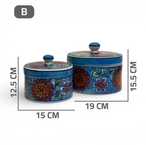 علبة خزف مشجرة