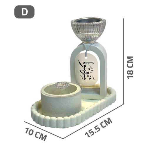 طقم مباخر سيراميك مع عبارة ترحيبية