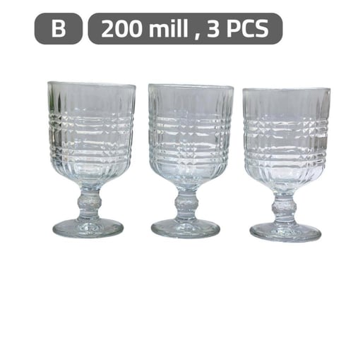 طقم كاسات قزاز 3 قطع