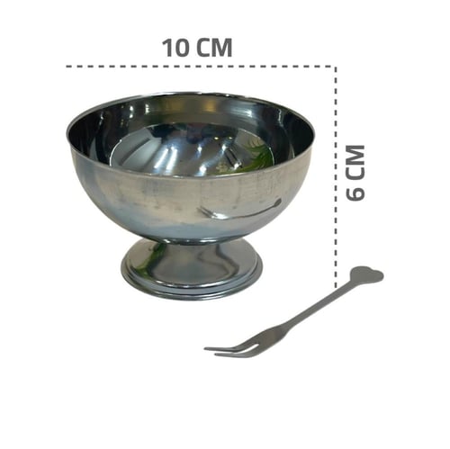 وعاء ستيل فضي للضيافة