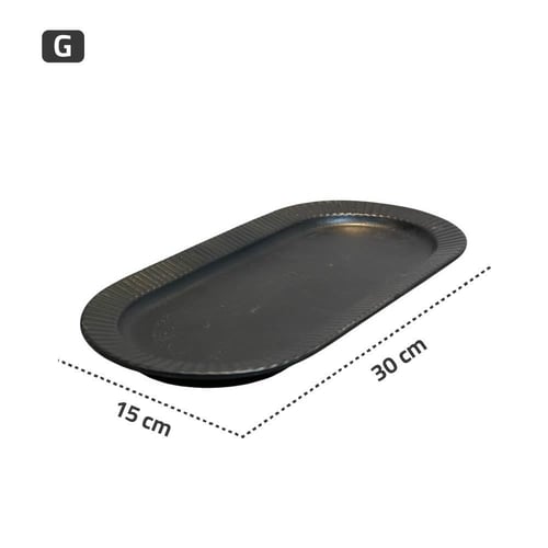 صحن بورسلين أسود