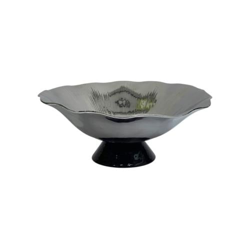 وعاء تقديم سيراميك فضي