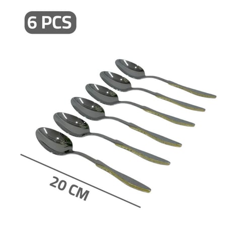 ملاعق ستيل مع ذهبي