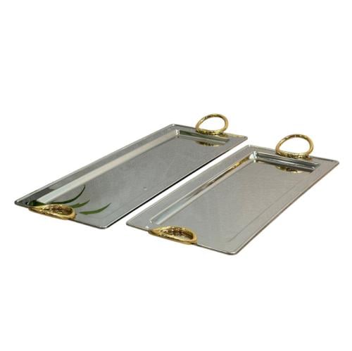 صينية ضيافة بيدين ذهبي