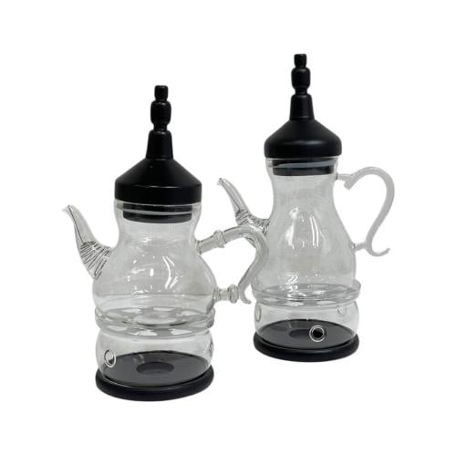 دلة قهوة زجاج قاعدة اسود