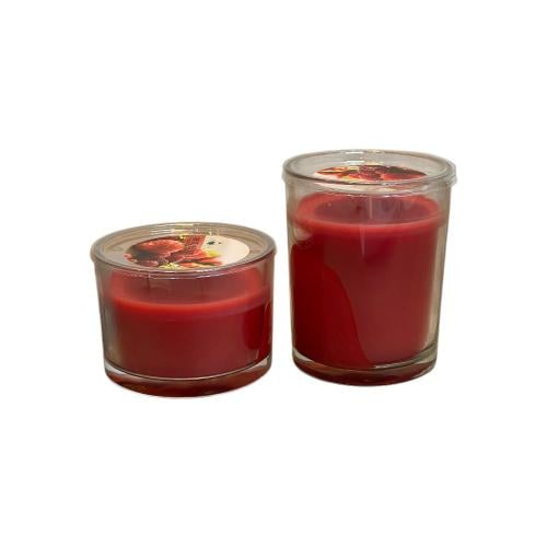 شمع بكأس زجاج روائح متنوعة