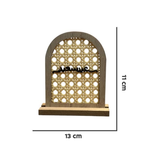 ستاند خشب بعبارات ترحيبية مع راتان صغير