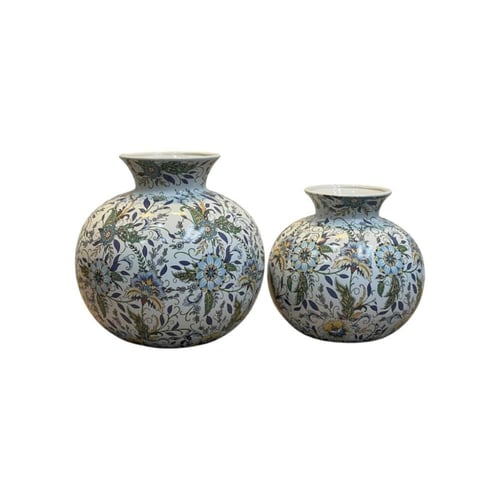 فازة سيراميك أبيض ملون