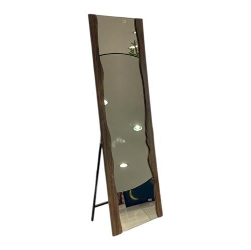 مراية مع ديكور خشبي وستاند خلفي