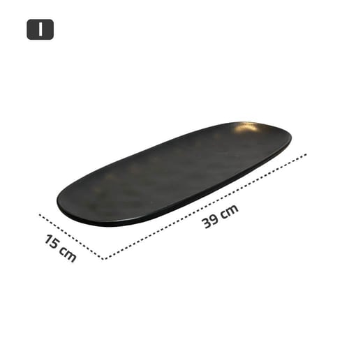 صحن بورسلين أسود