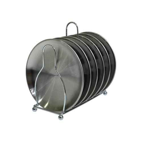 صحون ستانلس ستيل مع ستاند