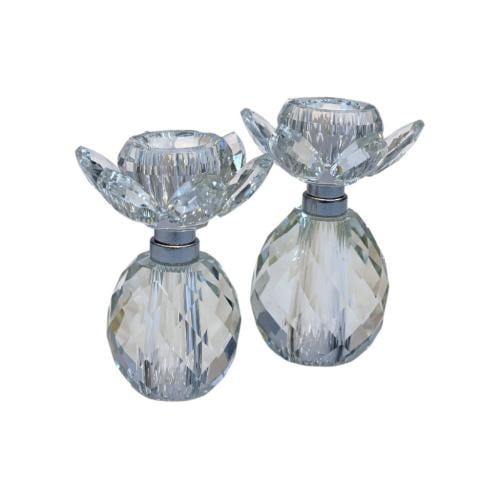 شمعدان زجاجي وردة