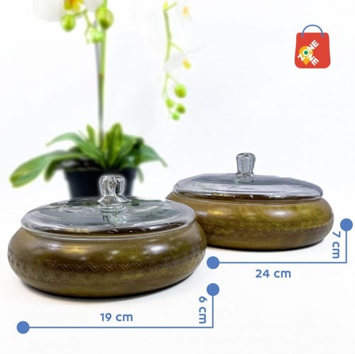 تمرية خشب بغطاء زجاجي صناعة هندية