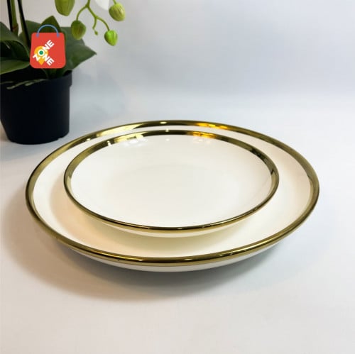 صحن سيراميك مذهب