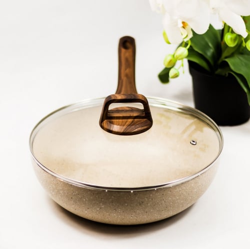 طاوة جرانيت بتفاصيل شكل خشبي