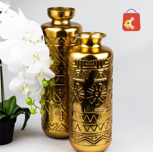 فازات معدنية طويلة لون ذهبي