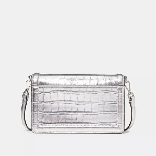Knott Croc Embossed Mini Flap Crossbody