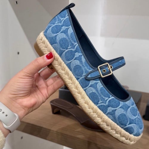 Mary Jane Espadrille In Signature Jacquard