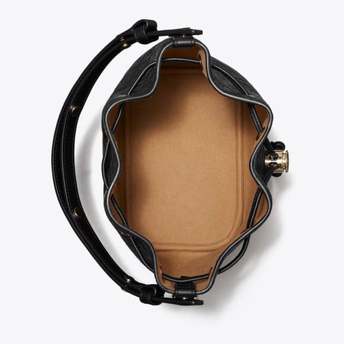 T MONOGRAM PEBBLE BUCKET BAG