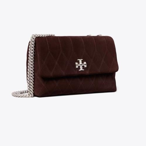 SMALL KIRA QUILT SUEDE SHOULDER BAG